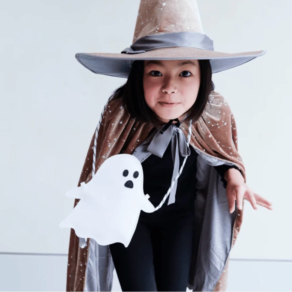 ♥️… Mimi & Lula White Glitter Ghost Crossbody Bag with Gold Star Halloween